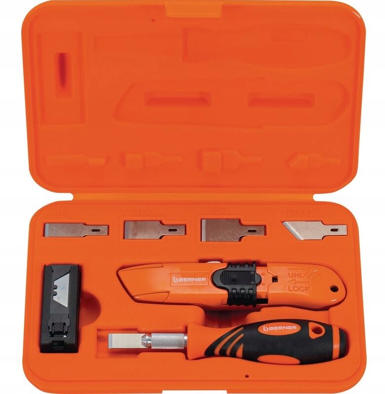 Skrobak Berner Zestaw 27szt. Ostrza 27° do precyzyjnego usuwania uszczelek