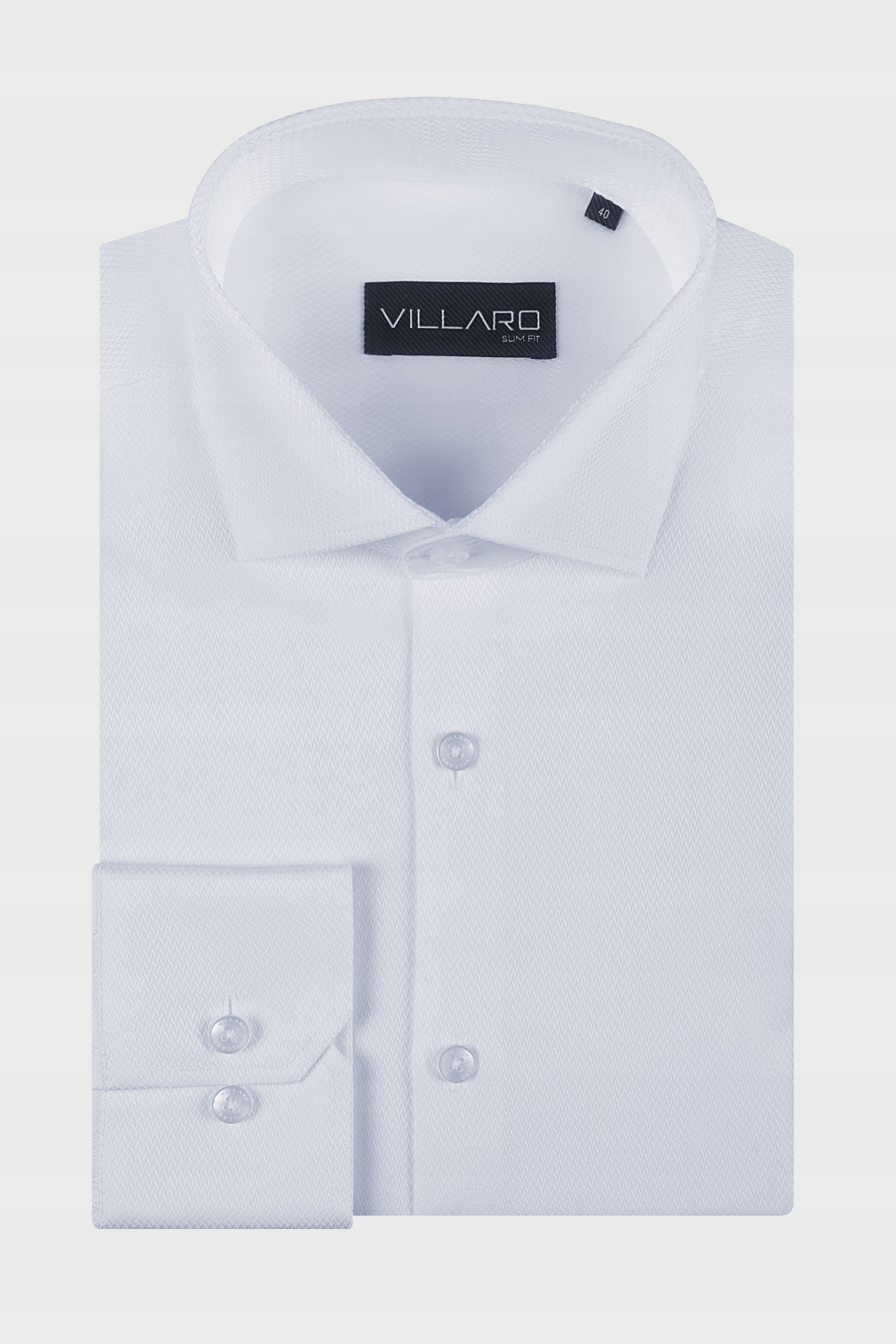 Bílá pánská košile Struktura 48-176/182 Slim Fit