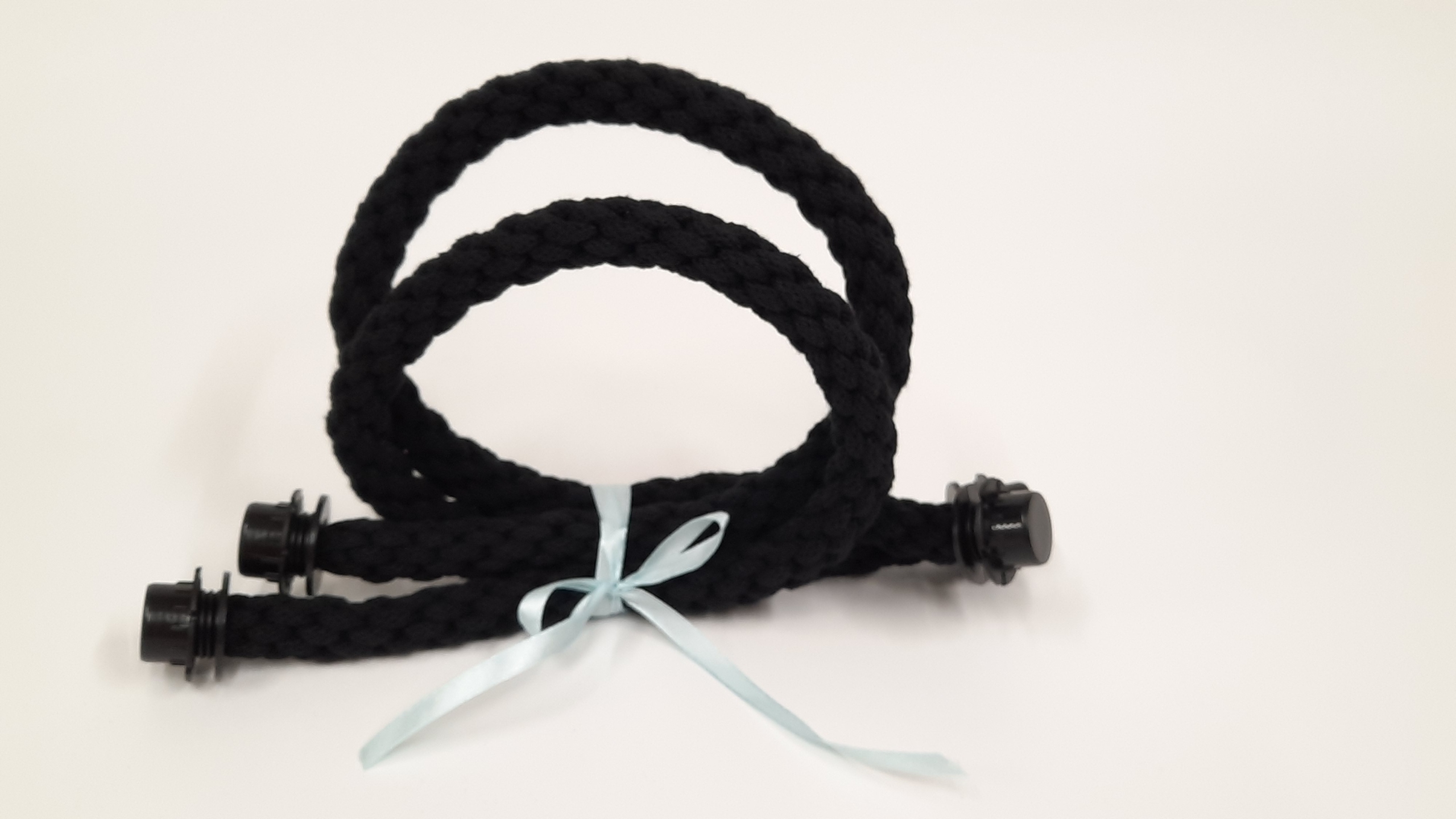 liny długie obag handmade CZARNY