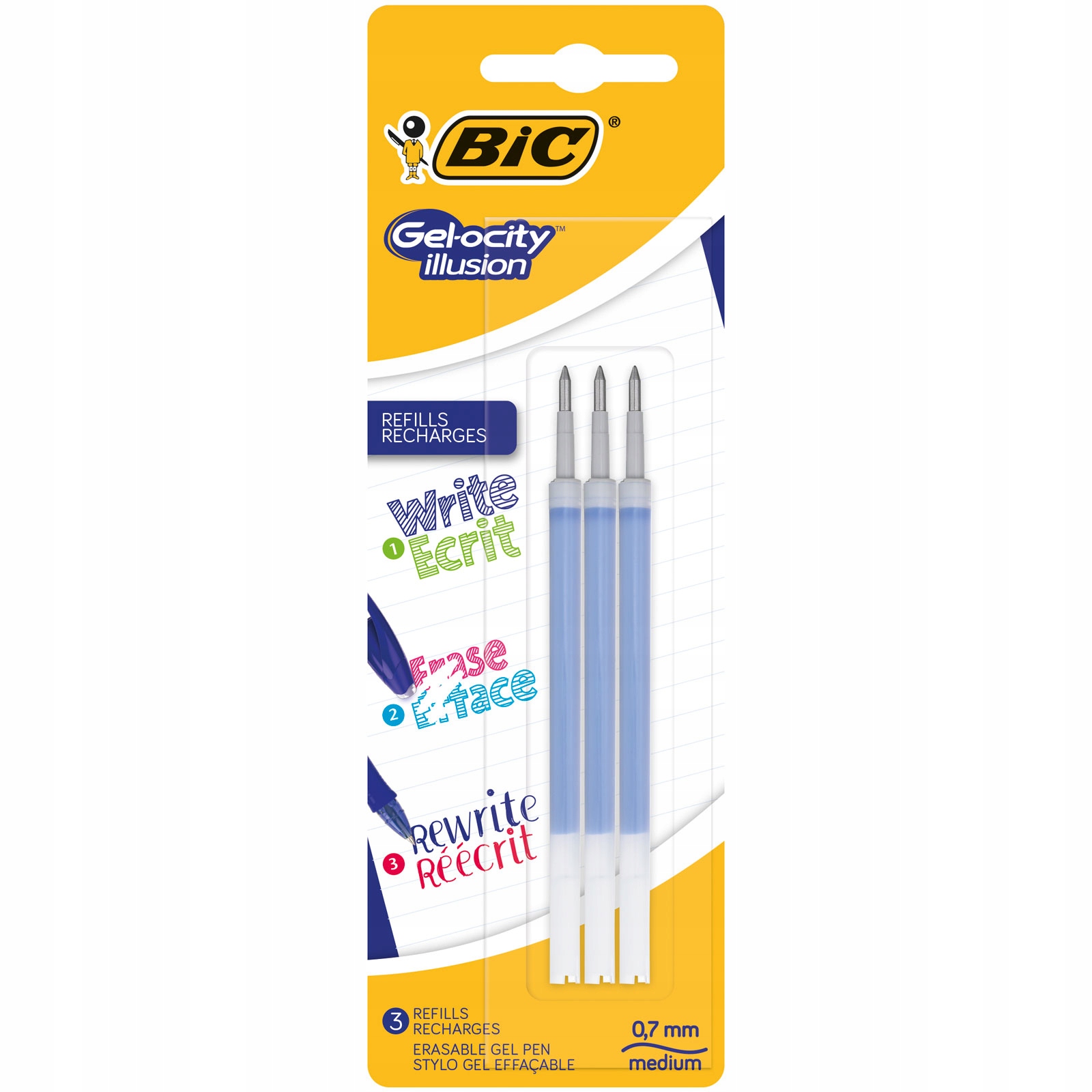 

Wkład Bic zmazywalny Gel-ocity niebieski 3szt.