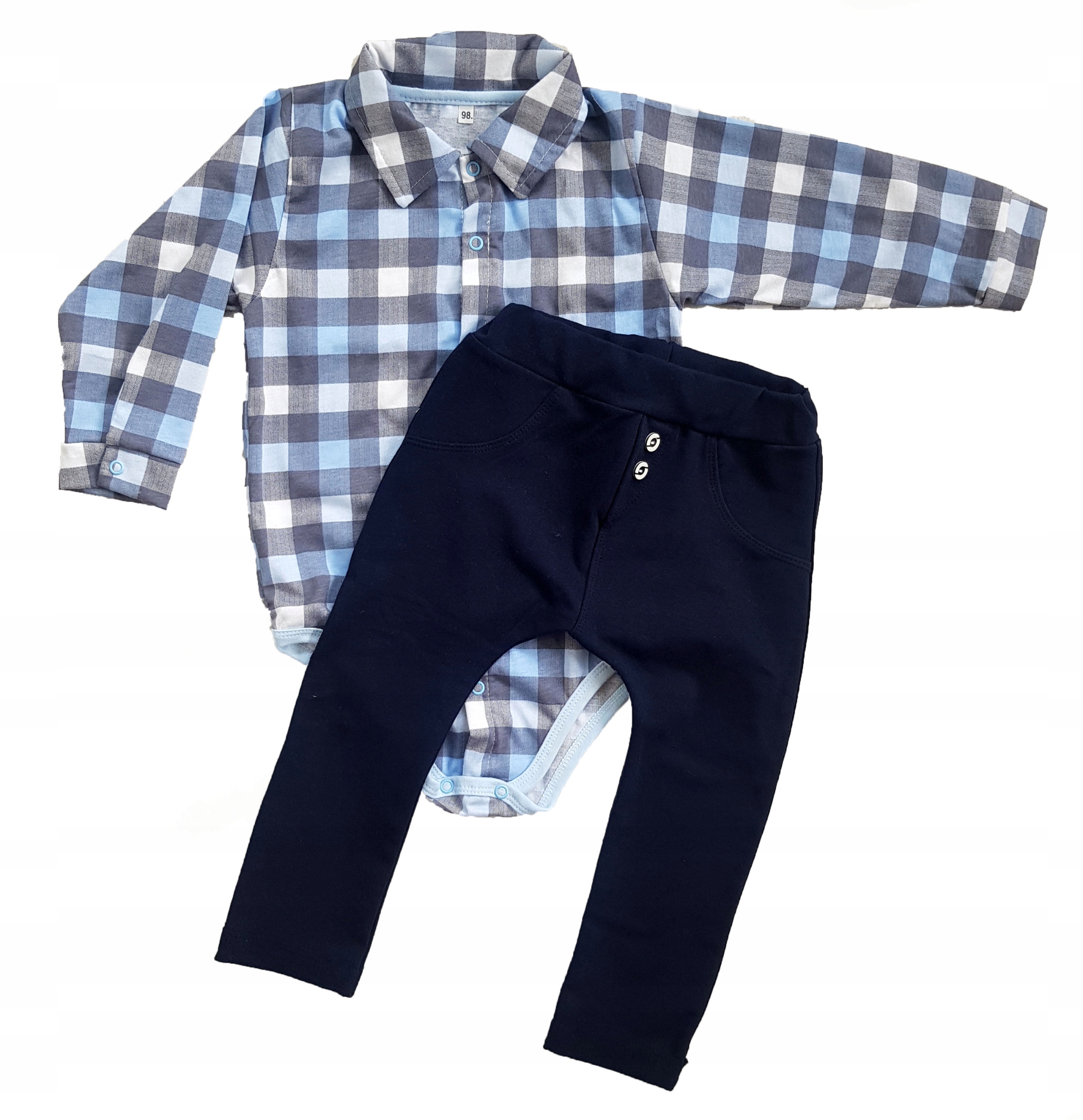 

Zestaw Komplet body koszula spodnie dla dzieci 92