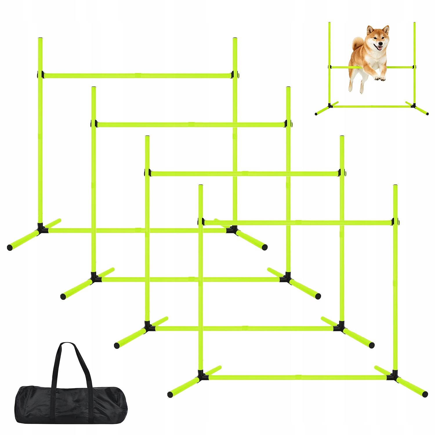 Zestaw Tor Przeszkód Agility Płotki Do Tresury Psów Szkoleniowych Agility
