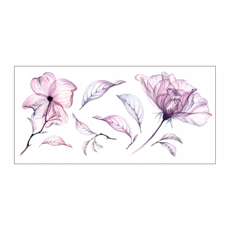 TATUAŻ ZMYWALNY TYMCZASOWY KOLOROWE KWIATY