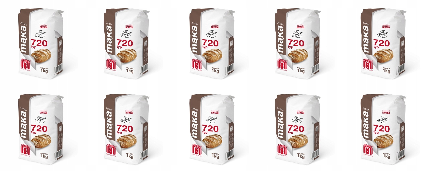 10x 1kg Młyny Stoisław Mąka żytnia typ 720