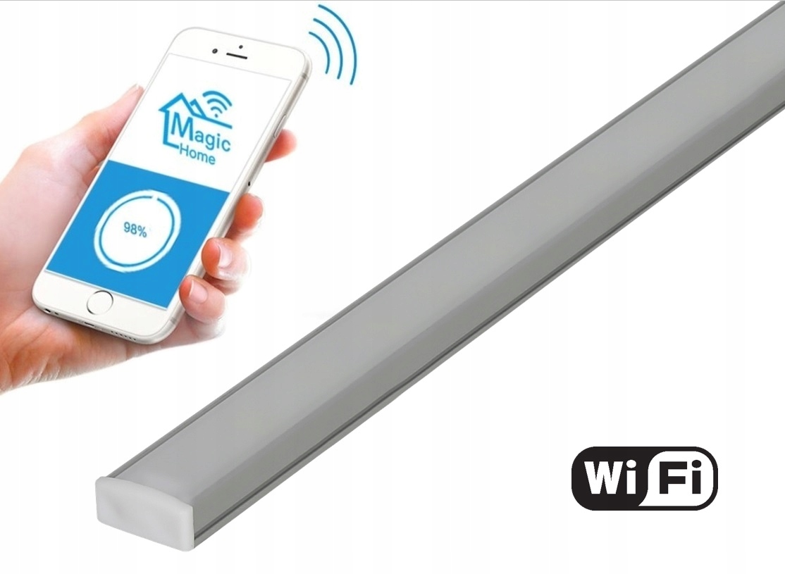 Led jednoduchá nábytková lišta pod skříňku 180 cm WiFi