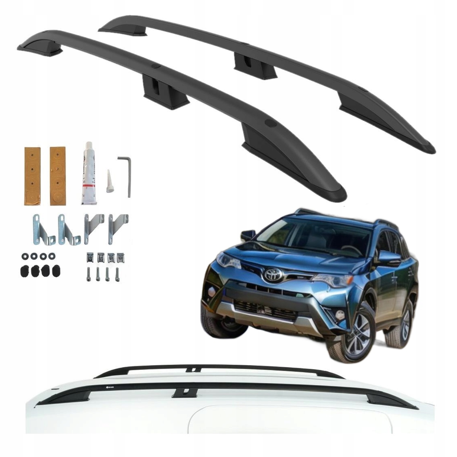Střešní nosiče Toyota RAV4 od roku 2013 do roku 2018 Černé