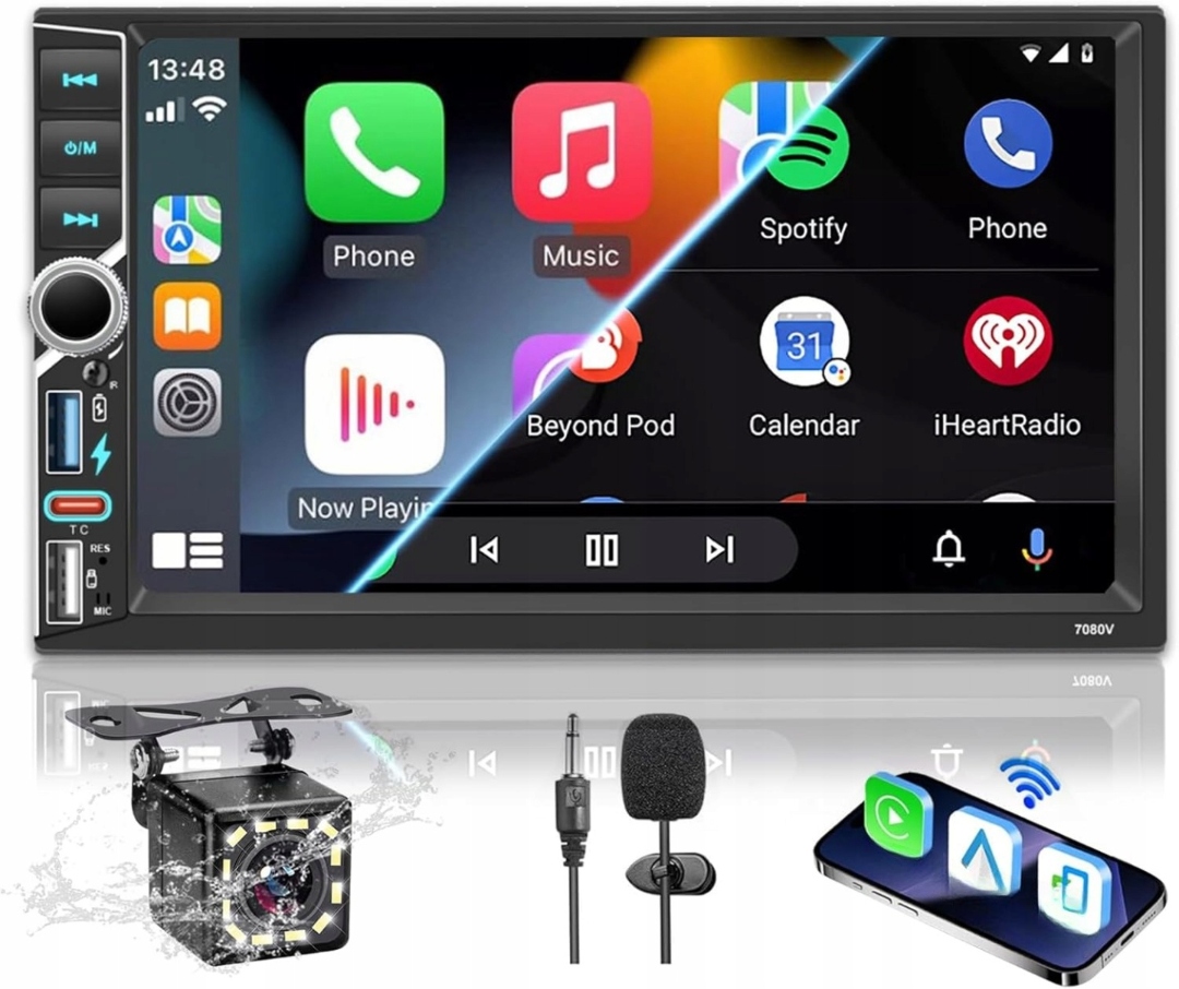 Autorádio 7" Woototoo Carplay Android Bluetooth Rádio 3V1
