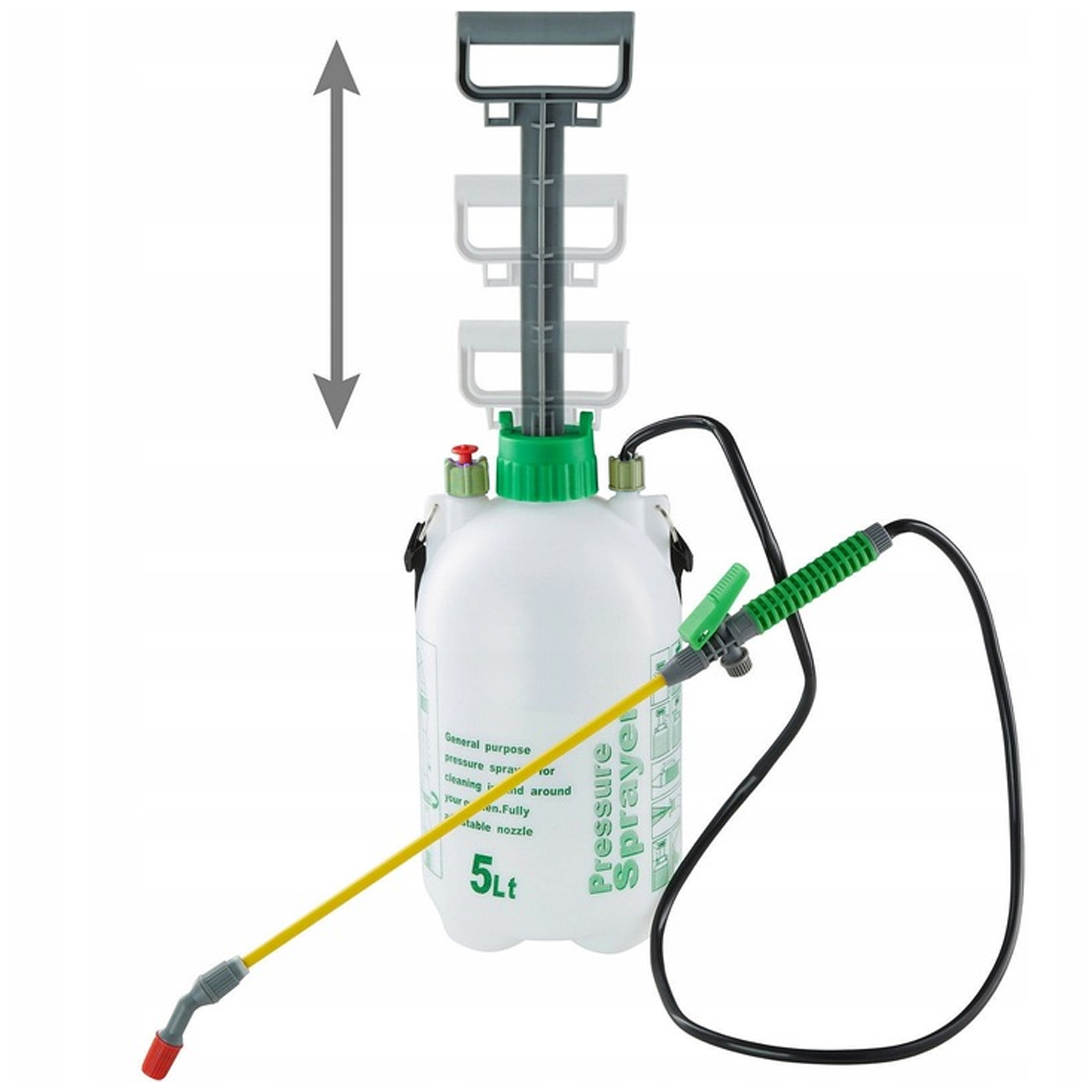OPRYSKIWACZ CIŚNIENIOWY RĘCZNY OGRODOWY DO OPRYSKU Z LANCA 5L SPRYSKIWACZ Zasilanie ręczne