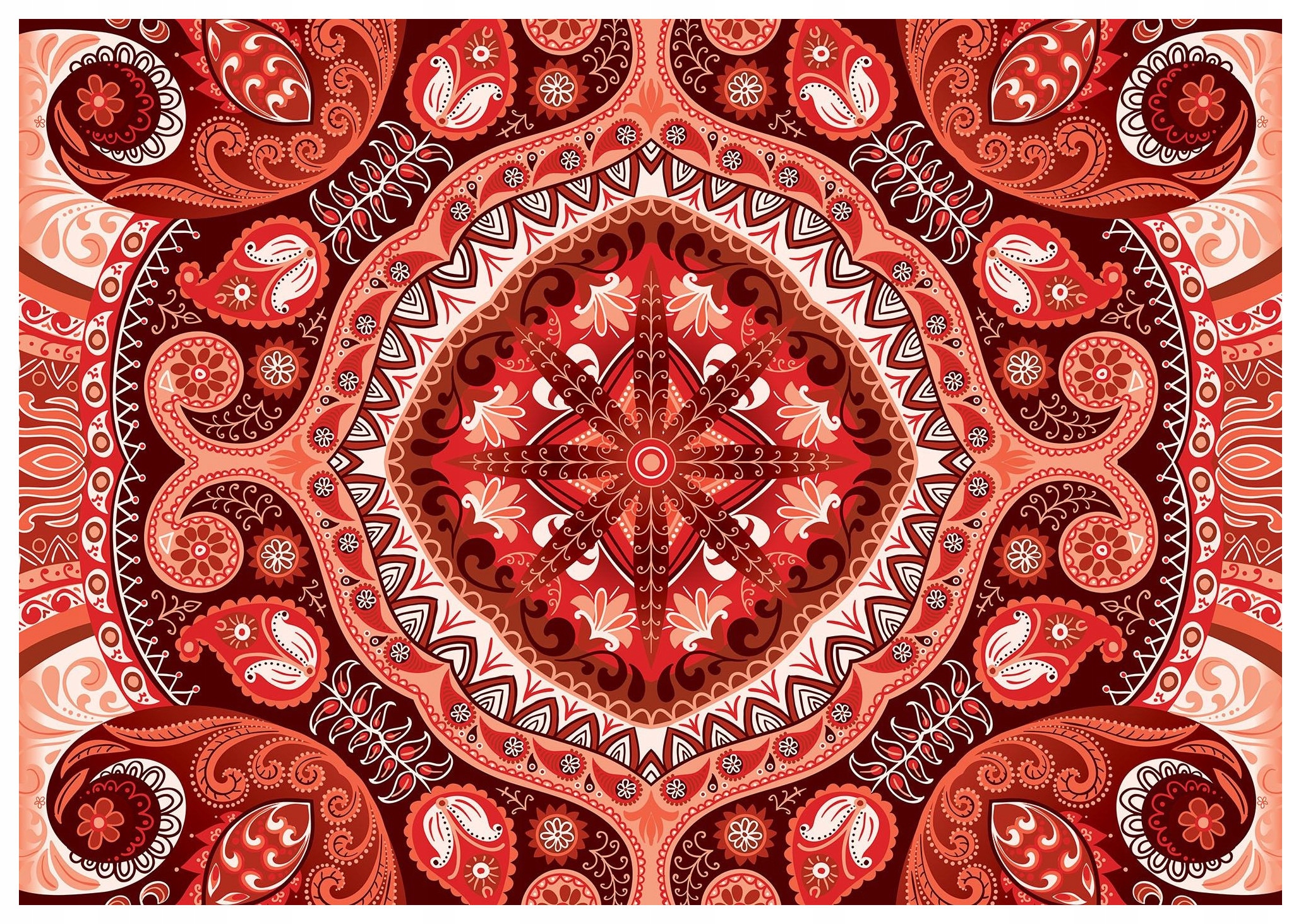 Fototapeta Boho Květiny a etno vzory 250x175 Originální design do domu lepidlo