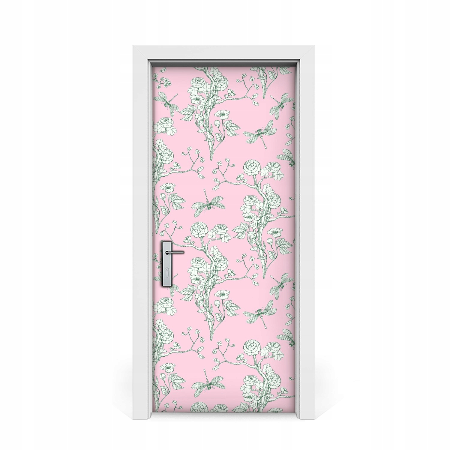 

Naklejka na drzwi Natura na różowym tle 85x205