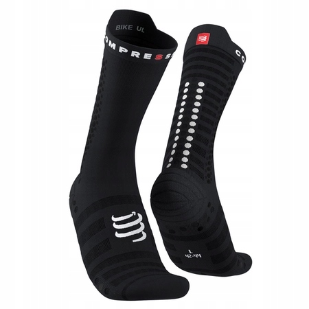 Compressport skarpetki kolarskie Ultralight V4.0 czarno-białe 42-44