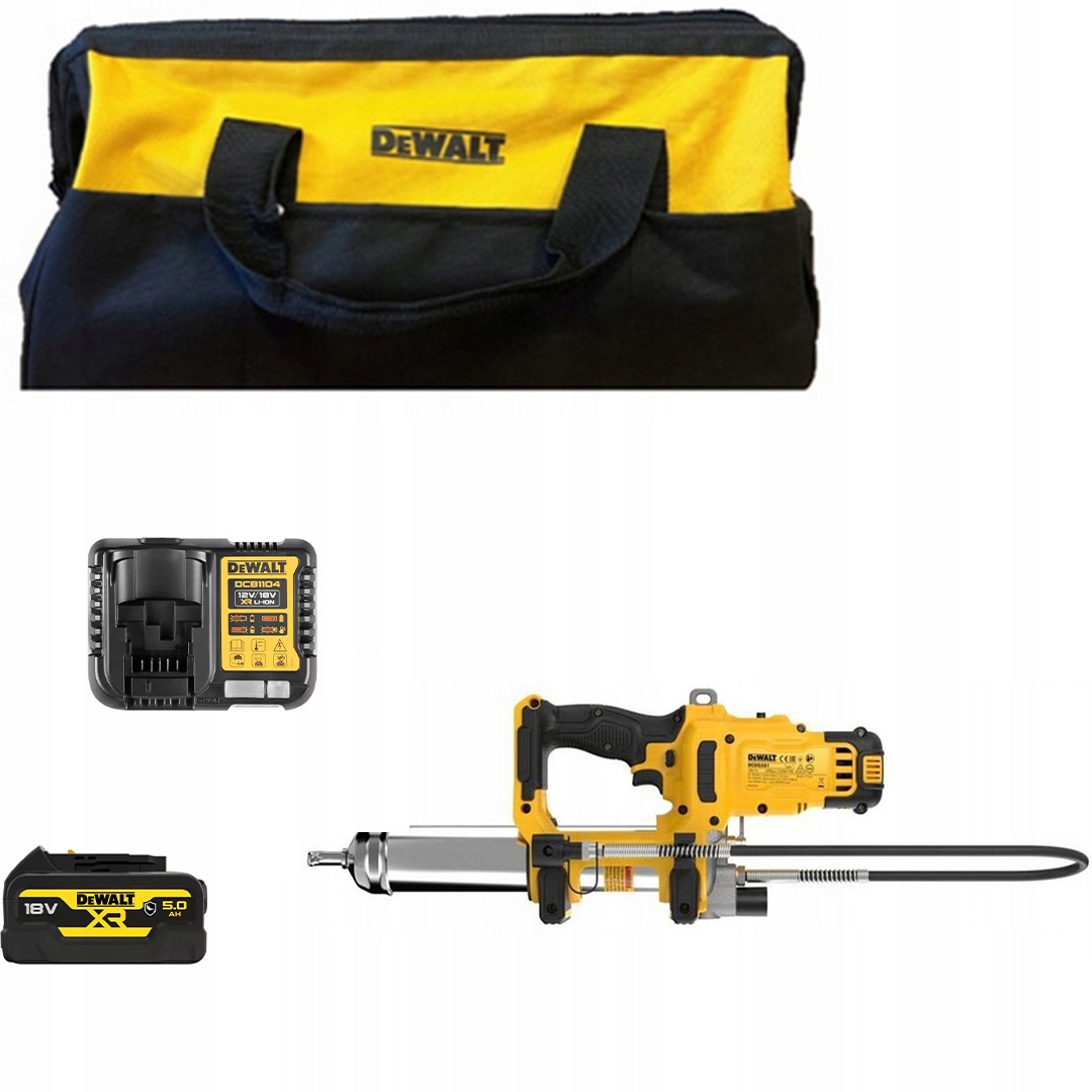 Akumulátorová mazacia taška DeWALT DCGG581P1G-QW 18V Xr 1x5Ah 690bar