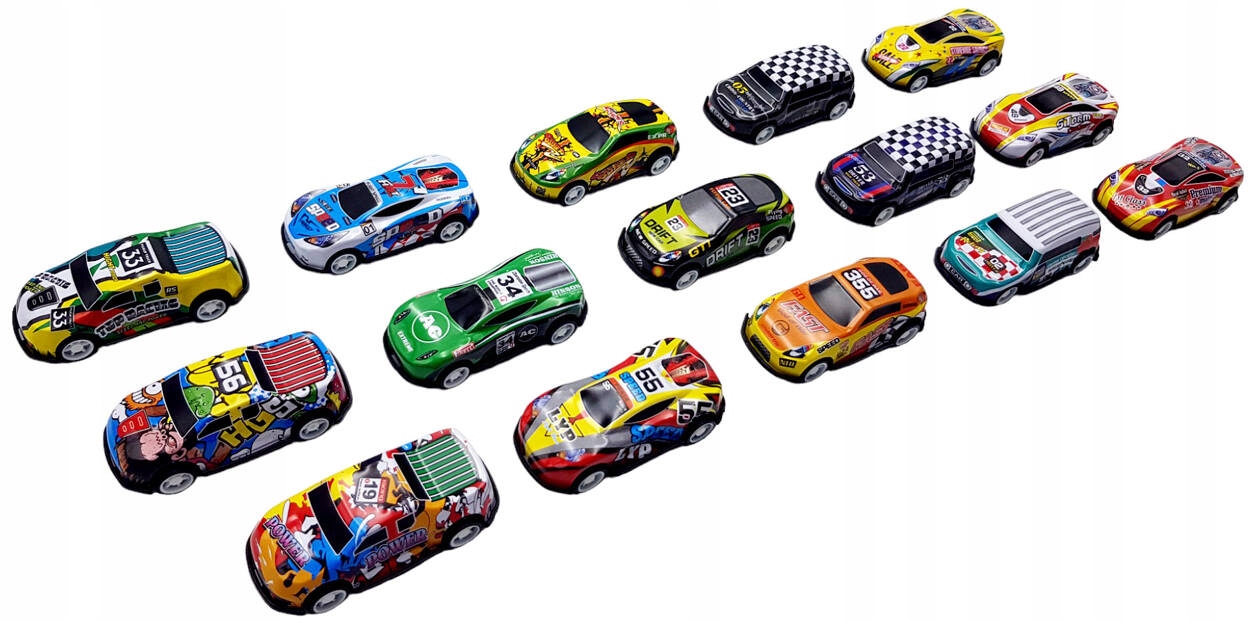 RESORAKI z napędem ZESTAW AUTEK SAMOCHODÓW AUTA Model RESORAKI