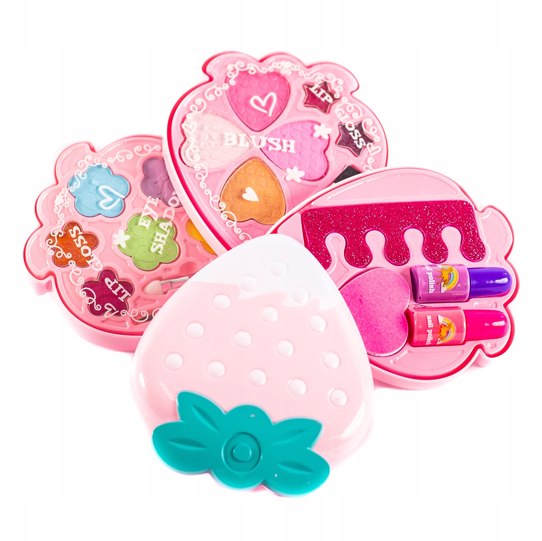 ZESTAW PIĘKNOŚCI Truskawka MALOWIDŁA MAKIJAŻ Efekty brak