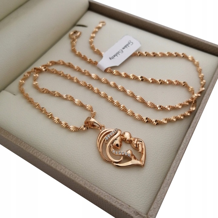 ZŁOTY ŁAŃCUSZEK DAMSKI MEDALIK PREZENT DLA DZIEWCZYNKI NA KOMUNIĘ + GRAWER Marka Golden Celebrity