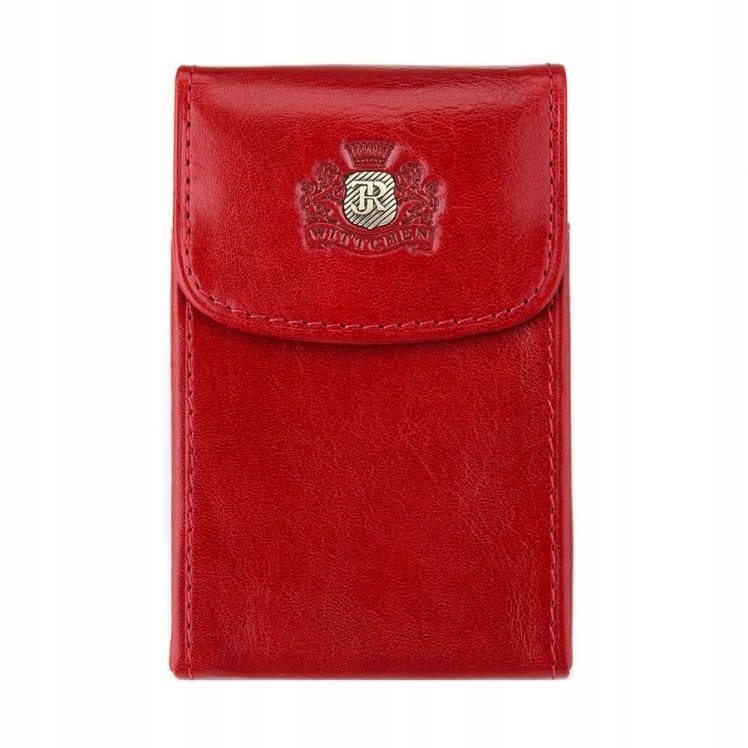 Červené kožené pouzdro na vizitky Wittchen Roma 22-2-151-3