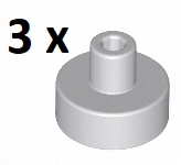 

Lego Light Bluish Gray Tile Round 1x1 20482 3szt