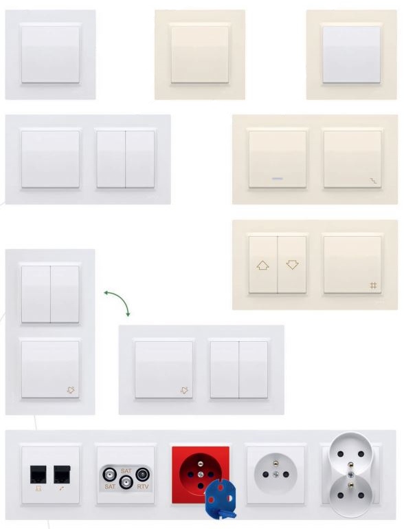 SIMON 10 GNIAZDO PODWÓJNE Z UZIEMIENIEM CGZ2M.01/41 KREMOWY Marka Simon