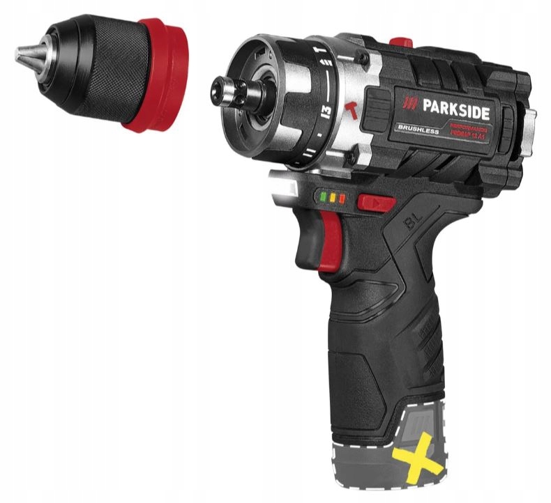 Parkside Psbsap 12 Wiertarko Wkrętarka udarowa akumulatorowa 45 Nm 12V