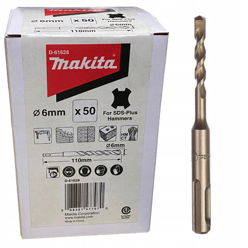 

Wiertlo Makita SDS-Plus 6/50/110 6/110 6x110 50szt