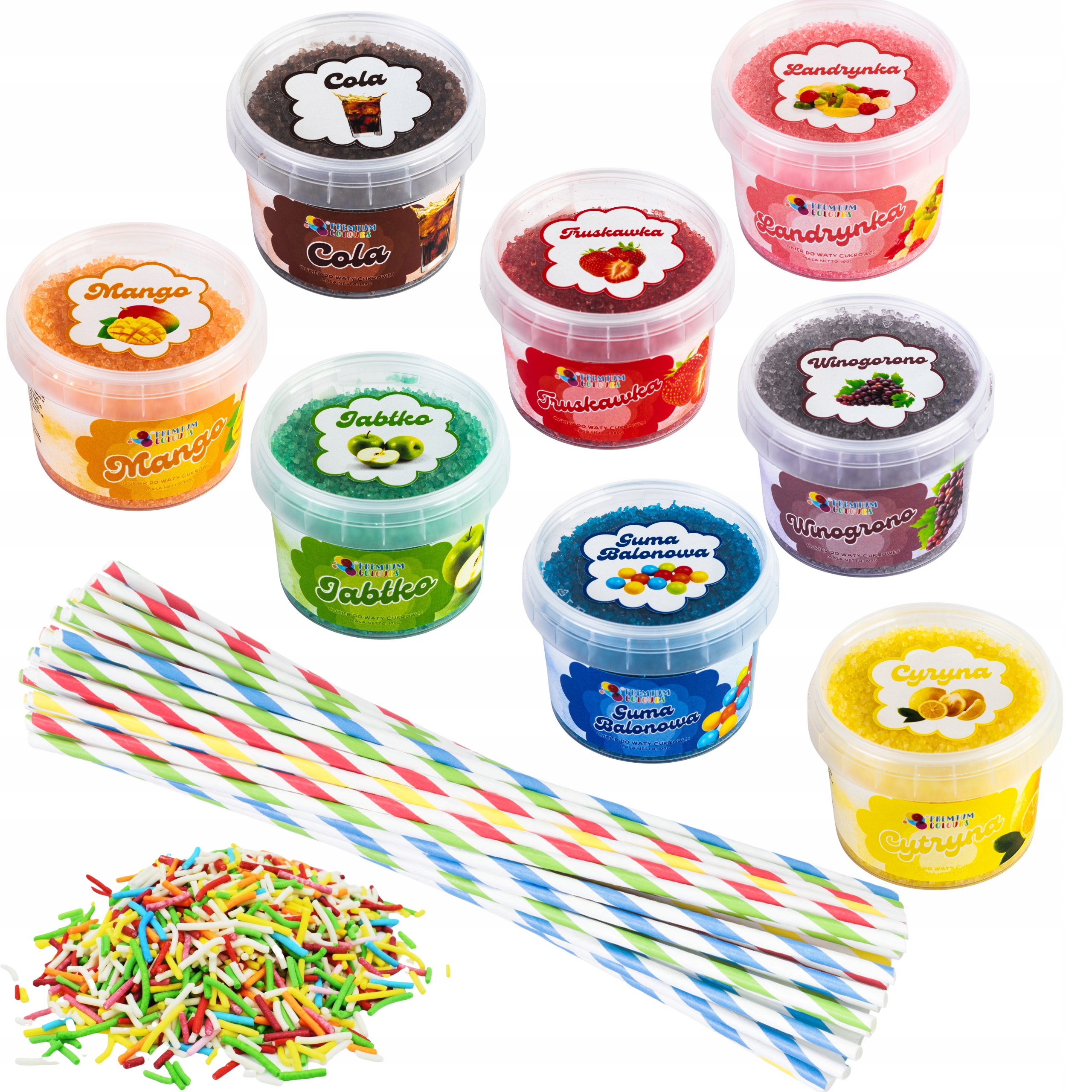Cukier do waty zestaw 8szt x 100g Marka bez marki