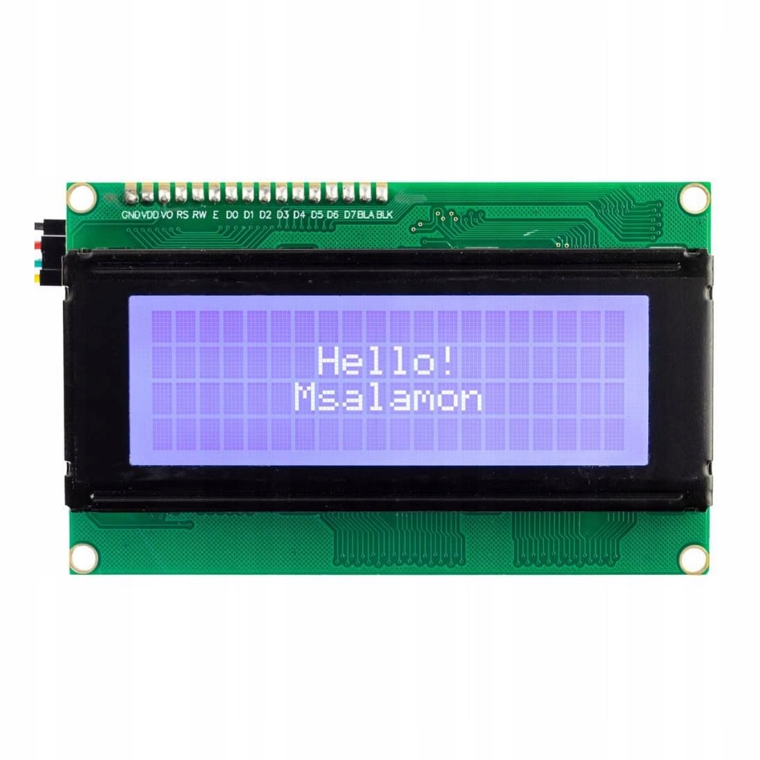 Wyświetlacz LCD 20x4 znaków 2004 niebieski z konwerterem I2C