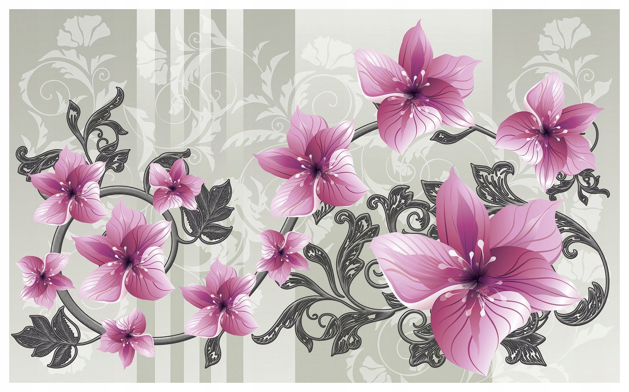 Fototapeta Květy růžové fialové pastelové elegantní 208x146 lepidlo