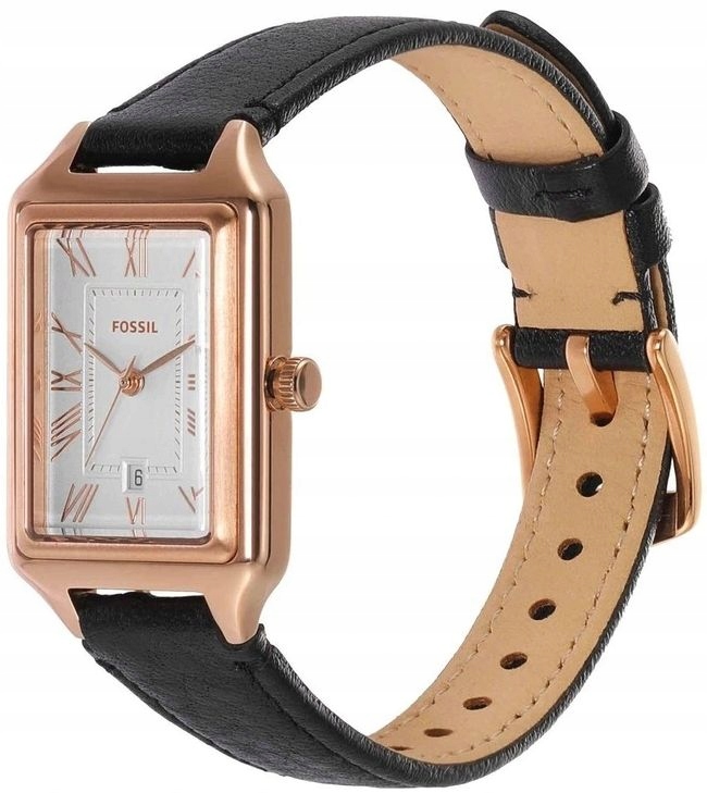Klasické Dámské Hodinky Fossil ES5310 Raquel Obdélníkové S Datem Na Řemínku