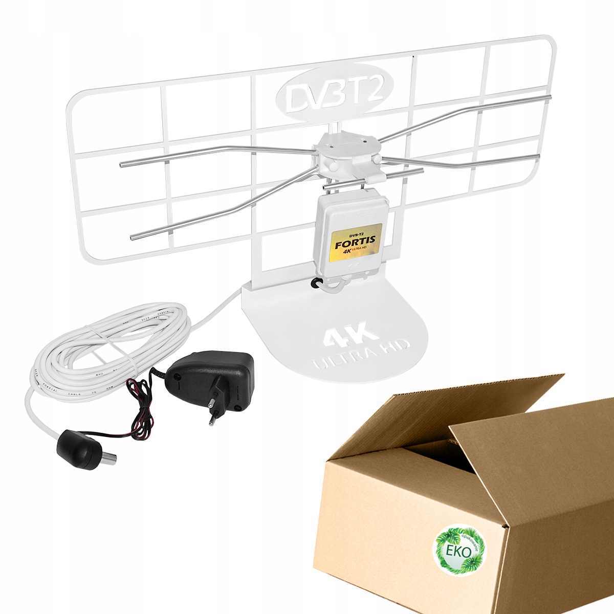 Najmocniejsza Antena Pokojowa DVB-T2 Fortis 4K Filtr Lte MUX8 Producent Pl