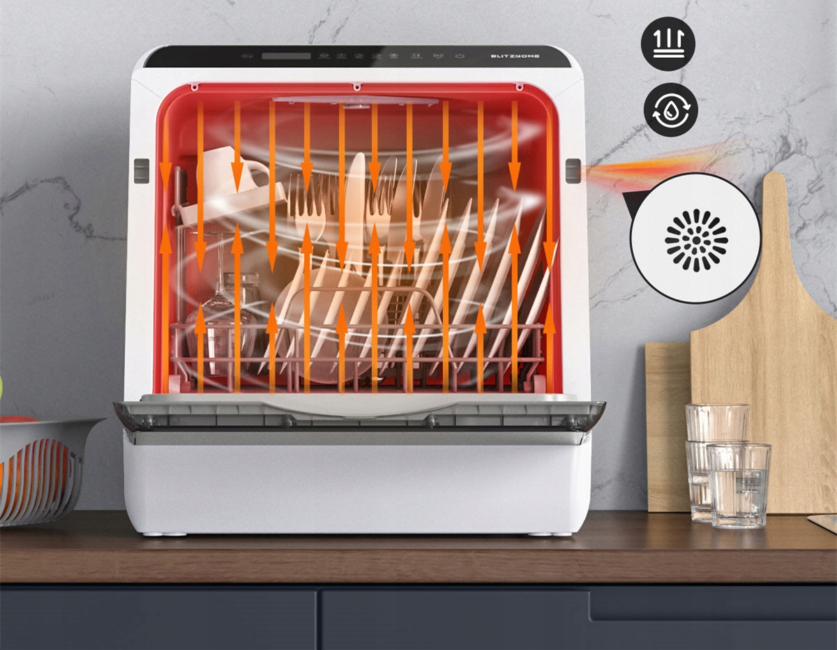 MAŁA ZMYWARKA STOŁOWA NA STÓŁ WOLNOSTOJĄCA NABLATOWA 5 PROGRAMÓW HOTELOWA Szerokość produktu 43 cm