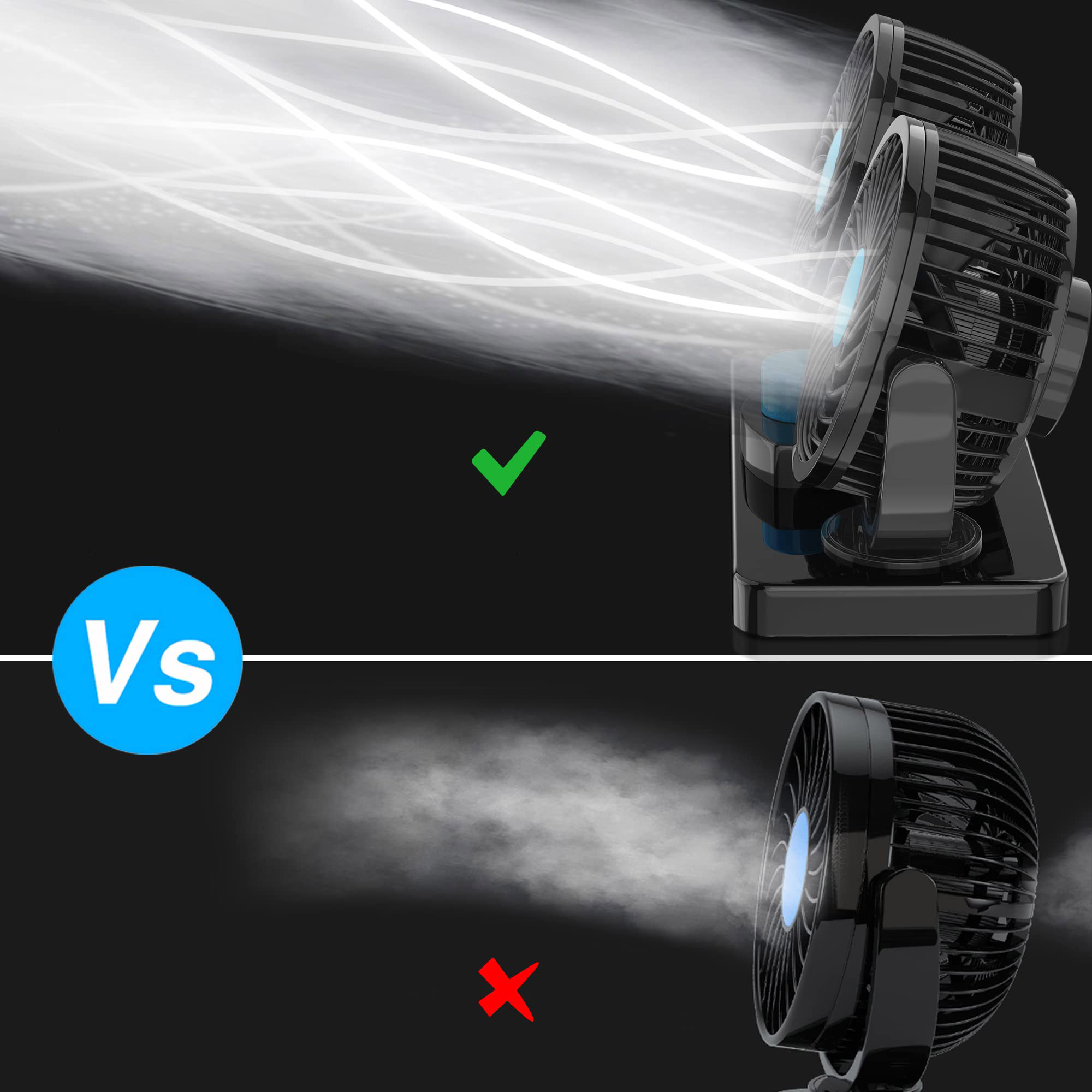 PODWÓJNY WENTYLATOR DO CIĘŻARÓWEK 12V WENTYLATOR CHŁODZĄCY Z 2 PRĘDKOŚCIAMI EAN (GTIN) 0191491662485