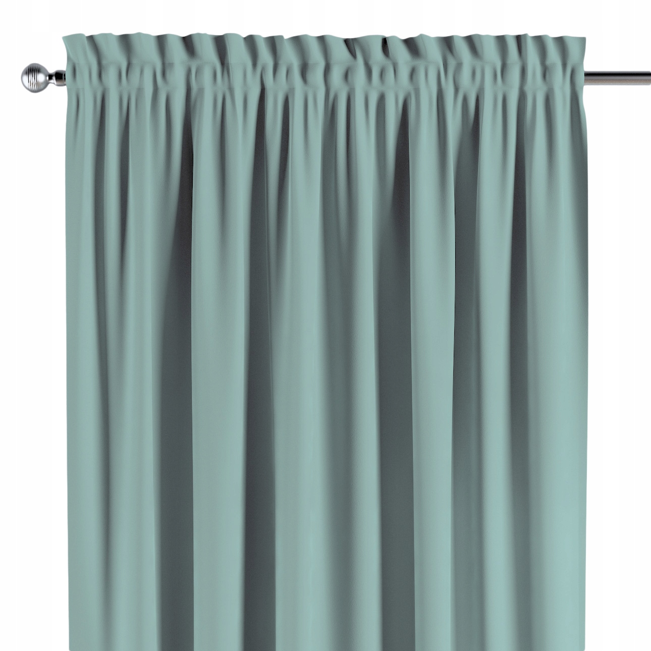 Záves na kanáli s ofinou 1 ks 140x260 cm modrý