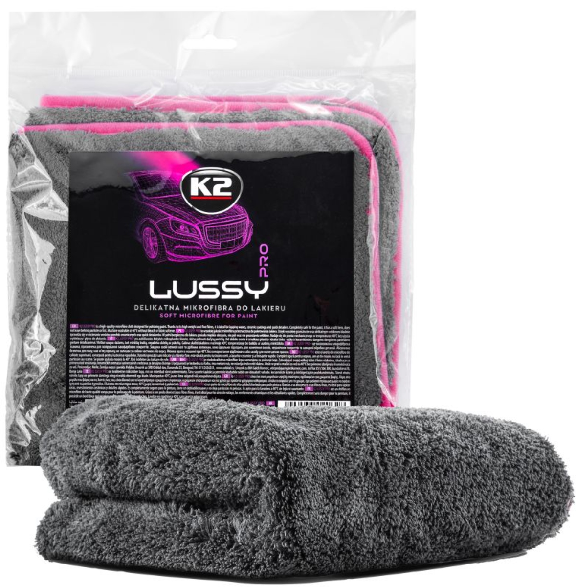 K2 Lussy Pro delikatna mikrofibra do lakieru ściereczka 40x40 cm 1 sztuka