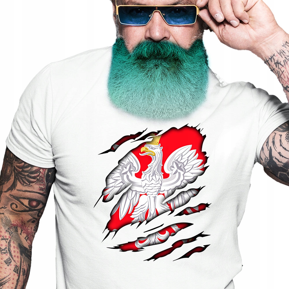 

Tshirt męski Dla Patriotyczna Godło Polski XXL