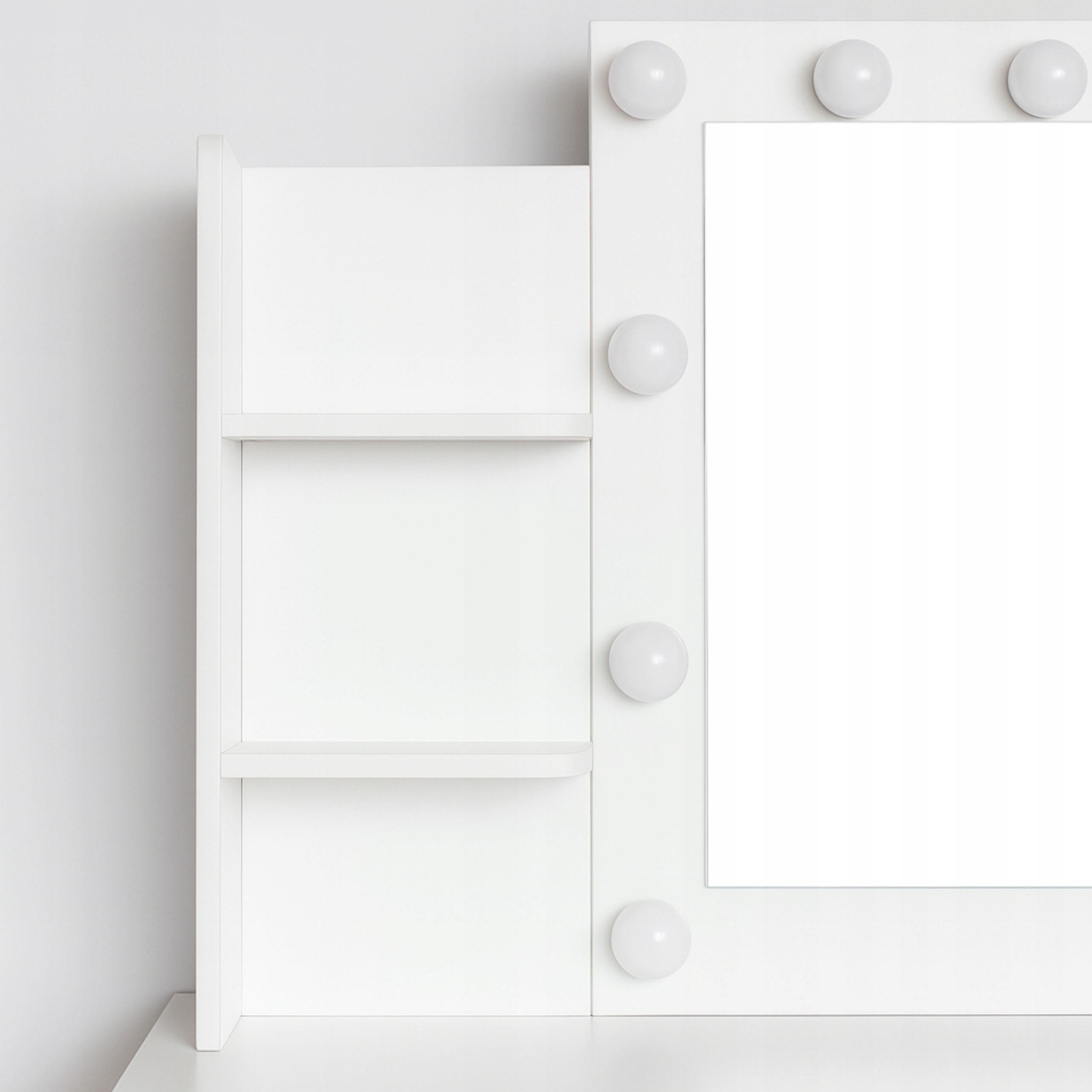 TOALETKA KOSMETYCZNA 85cm Z LUSTREM I OŚWIETLENIEM ŚCIEMNIANYM LED WINDY Marka bez marki