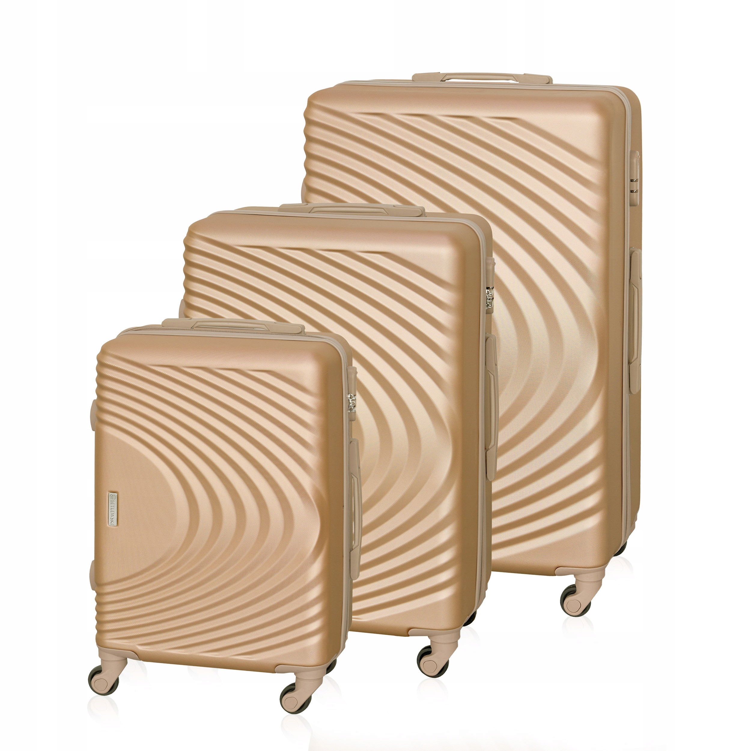 Betlewski Sada 3 kufrů na cesty, tvrdé zavazadlo, pohodlná teleskopová rukojeť