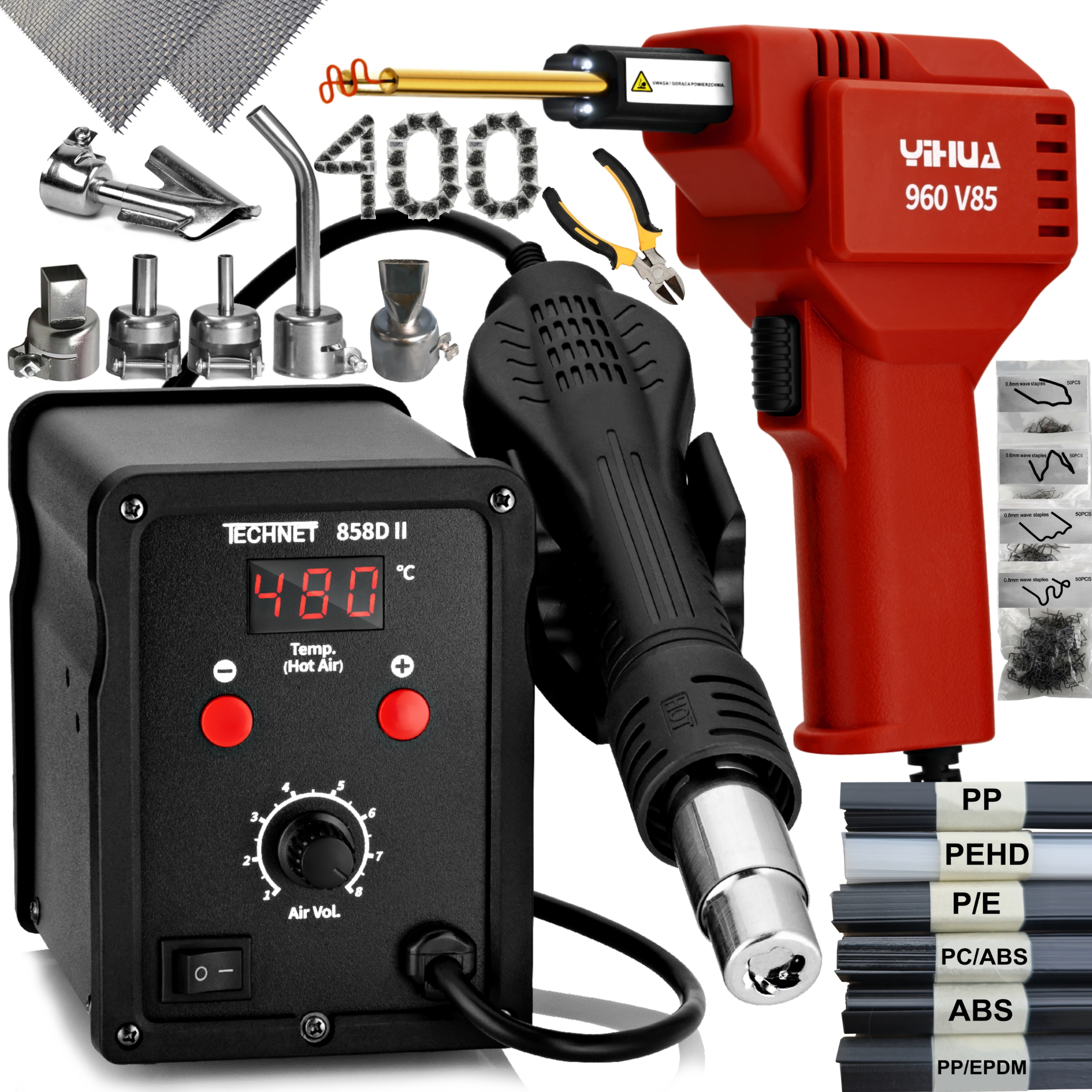 Spawarka do Plastiku i Dużej Mocy Zszywarka 400 Zszywek Plastiki Siatka Hq