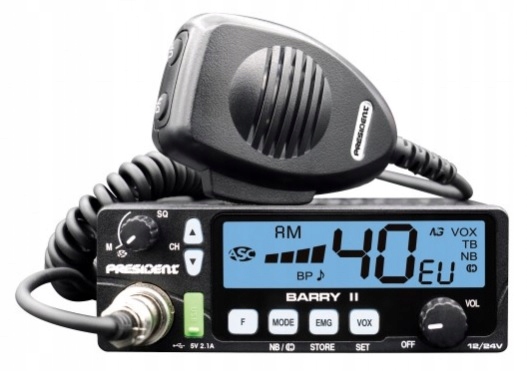 RADIO CB PRESIDENT BARRY II VOX+ANTENA SIRIO ML145 Producent radia President