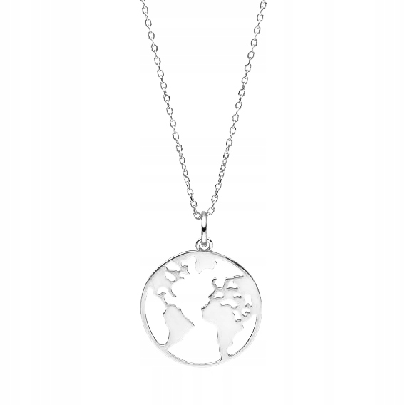 Regulovatelný náhrdelník Zeměkoule jemný řetízek stříbro o ryzosti 925
