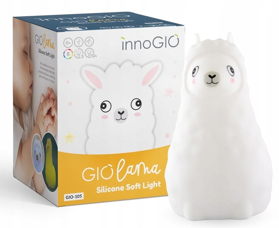 

InnoGIO Lampka nocna dla dzieci dotykowa Lama