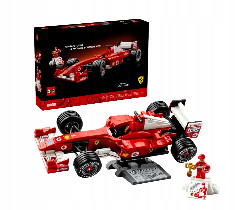 LEGO 11375 Icons Ferrari F2004 i Michael Schumacher