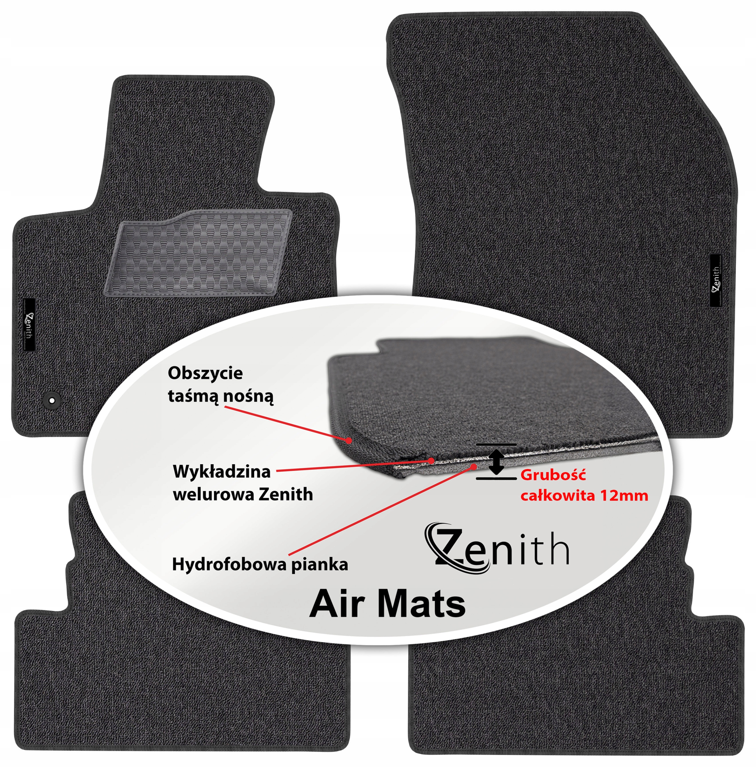 Peugeot 3008 II 2016 Velúrové koberčeky do auta Zenith Air Mats