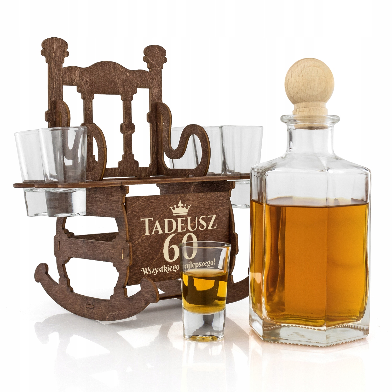 Karafka Fotel Bujany Kieliszki Barek dla Faceta na Urodziny 18-99