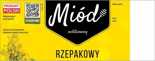 

Etykiety samoprzylepne rzepakowy 100szt z kodem Qr
