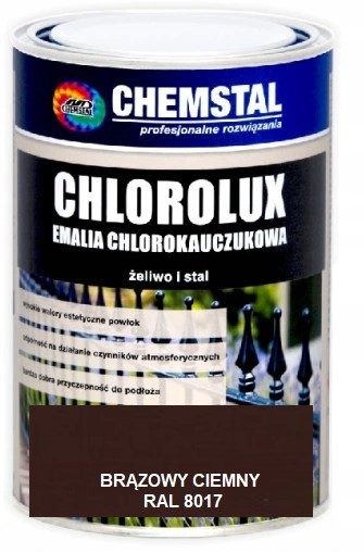 Emalia chlorokauczukowa Chlorolux 5L Brąz ciemny