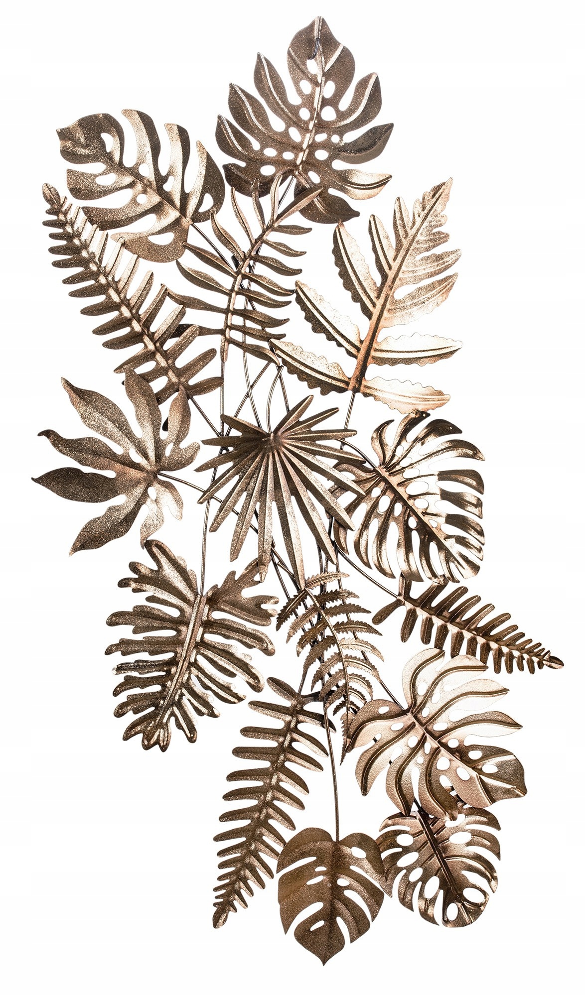 DEKORACJA ŚCIENNA METALOWA LIŚĆ LIŚCIE
