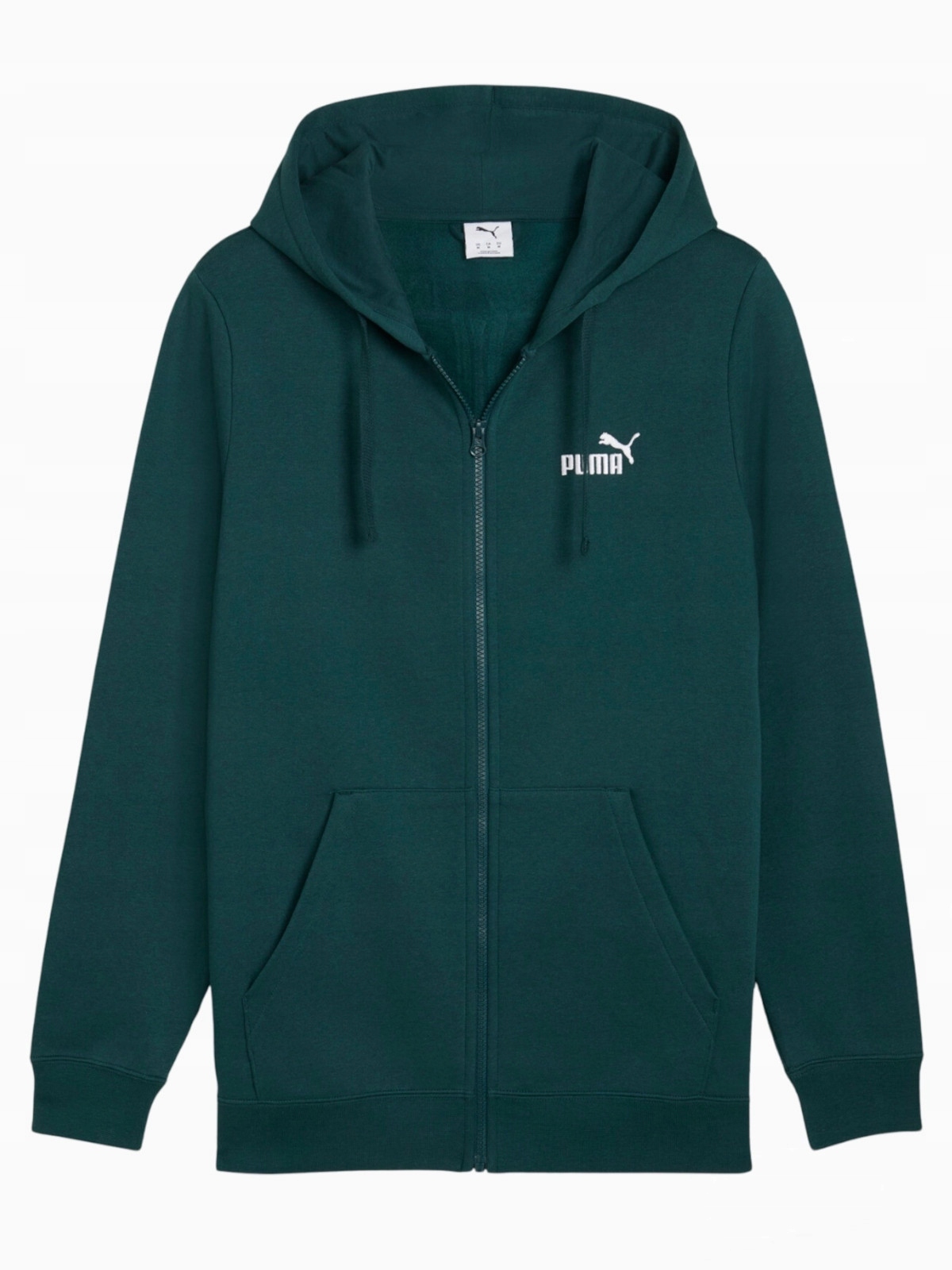 pánská mikina Puma 682658-75 s kapucí a zipem, zelená sportovní, teplá velikost M