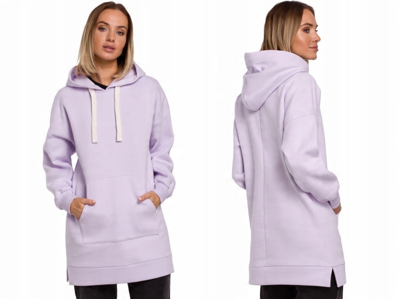 

długa Bluza Oversize z kapturem 44/46 2XL/3XL