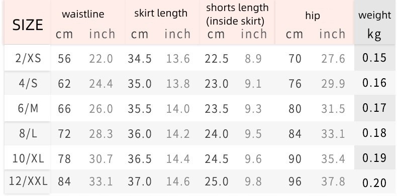 DAMSKA SPÓDNICA SPORTOWA I SZORTY W JEDNYM XXL Płeć kobieta