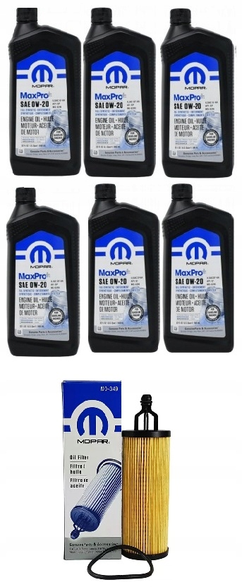 MOPAR 0W20 6L + FILTR MO-349 PACIFICA 3,6